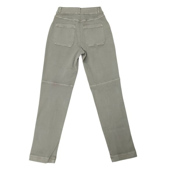 Spanx Pants Womens XS Green Stretch Twill Straight Leg Comfort Pull On Utility - Picture 5 of 11